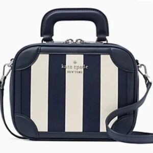 Kate Spade Navy and Cream Striped Crossbody